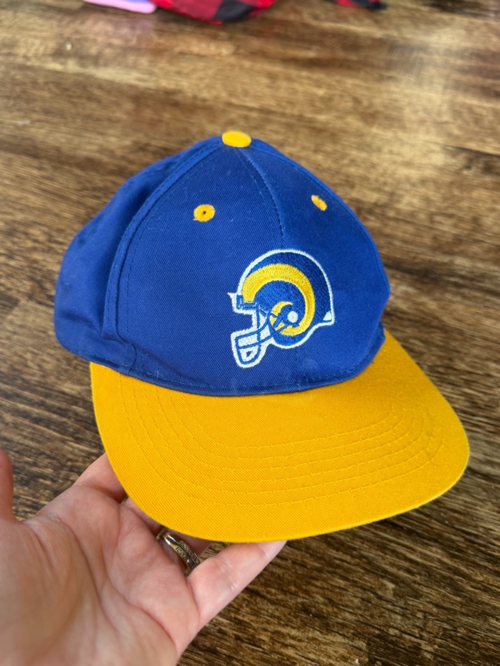 Vintage youth play football hat nfl rams Los Angeles St. Louis football 90s